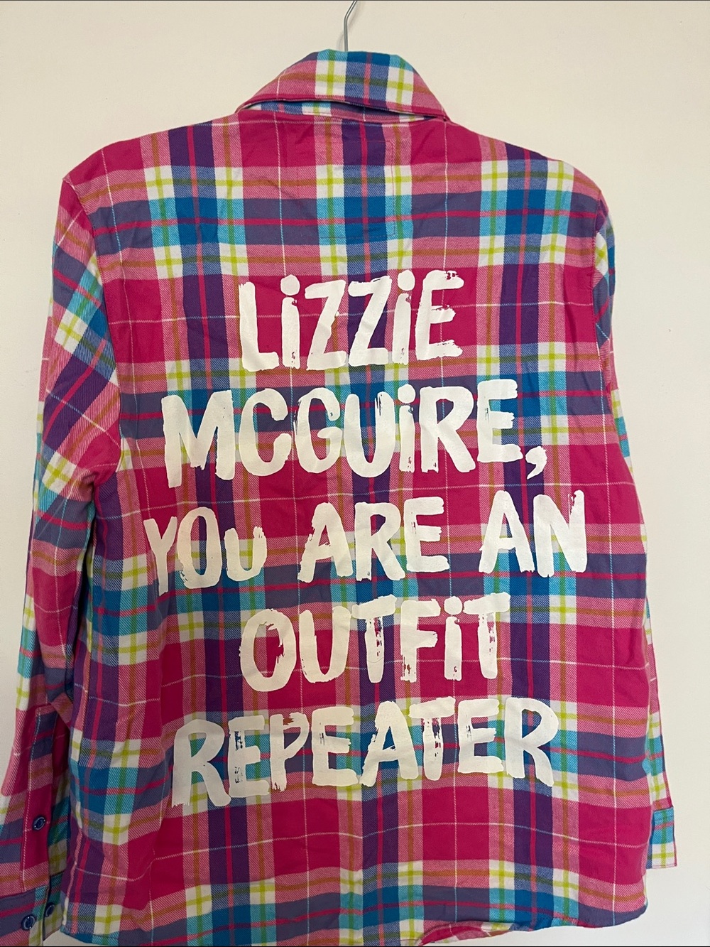 NWT Disney Lizzie McGuire flannel multi color box lunch Y2K Hilary duff - Picture 2 of 9